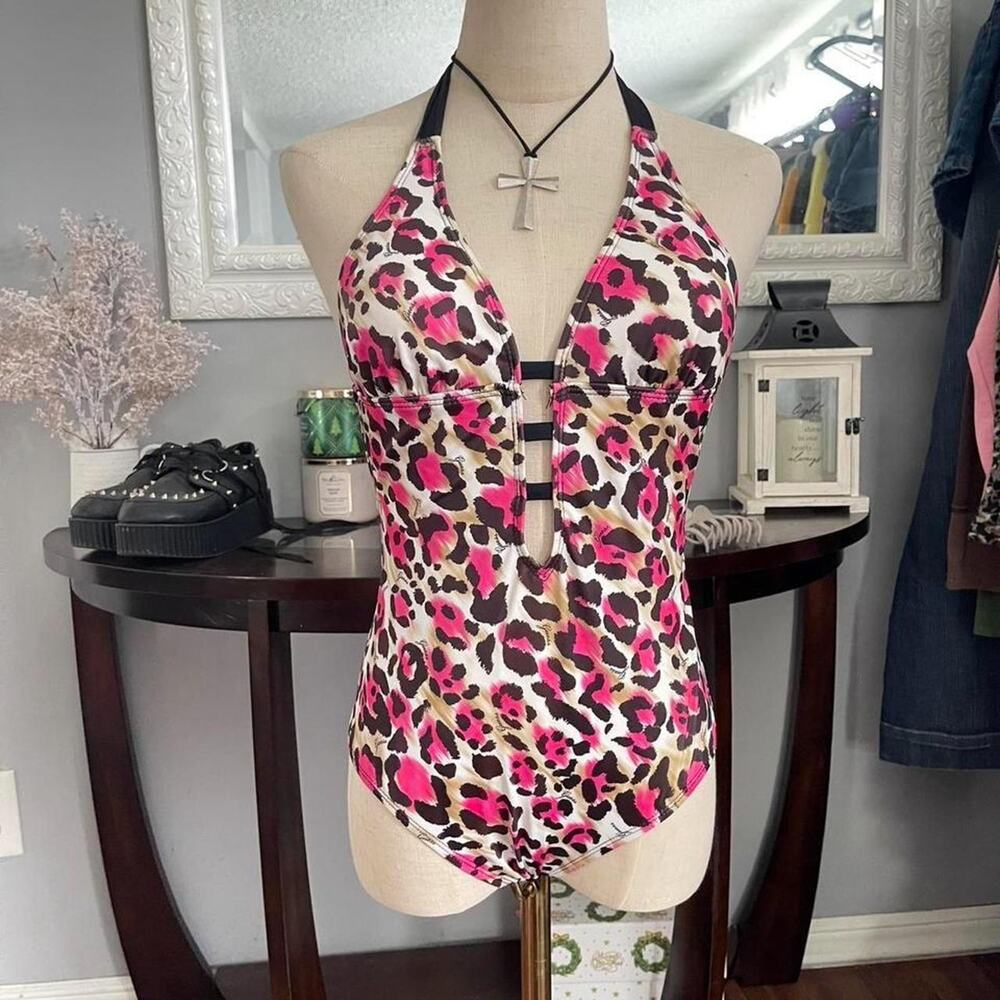 Y2k leapord print bikini